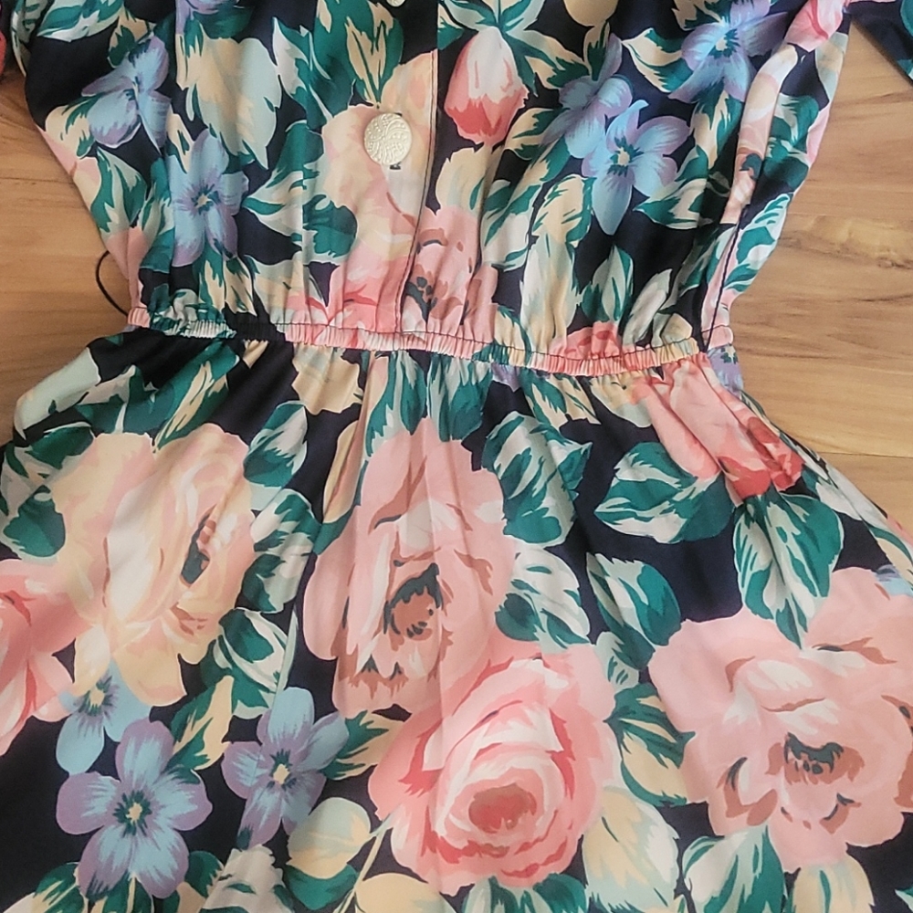 Vintage 90s Carol Anderson Floral Day Dress S View 4